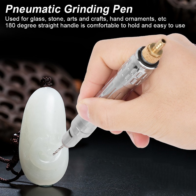 Pneumatic Grinding Pen 180 Degree Straight Handle Mini Air Micro
