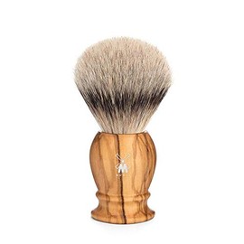 MÜHLE Classic Shaving Brush - Shaving Brush with Silver-Tip Badger - Medium - Handle Made of Elegant Olive Wood - Handmade