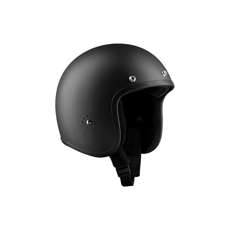 BANDIT JETMB Open Motorcycle Helmet Matte Black Custom Biker Style