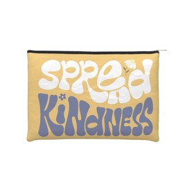 iapodiad - Bolsa de maquillaje pequeña para mujer, color arco iris, bolsa de maquillaje para viajes, resistente al agua, bolsa de cosméticos, accesorios, organizador de regalo, Difundir bondad, Una talla