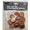 Brown Elite 14 Count Crokinole Discs + Scoring Peg