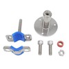 Stainless Steel Height-Adjustable Pipe Clamp - Wall/Ceiling Mounting for 25
