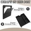 Muslogy 2PCS Center Console Organizer & Hidden Storage Box Compatible