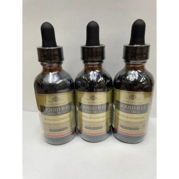 solgar liquid b 12 2 oz 3 pack EXP:04/2027