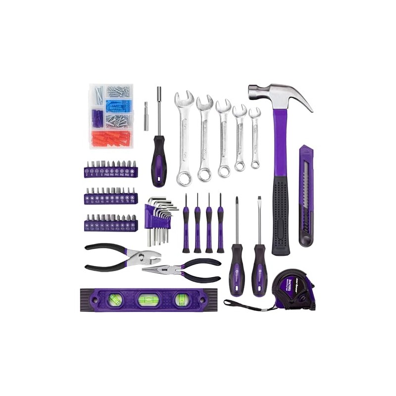CARTMAN 152-Piece Basic Household Hand Tool Set,with Toolbox Storage Case,