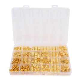 Sonew 375 Pcs Alloy Dreadlocks Beads, Metal Coils Rings Cuffs Dreadlocks Jewelry Hair Pendents Accessories (Gold)