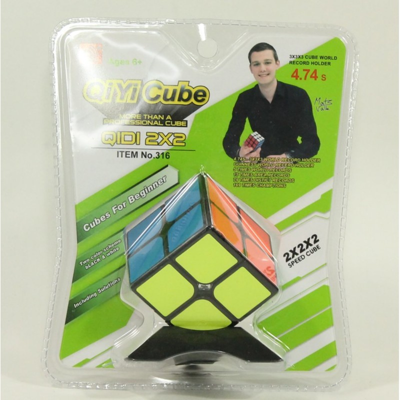QIYI QIDI 2x2 Cube Puzzle Cube with Stickers - Speedy