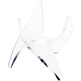 Plymor Clear Acrylic Triangular Display Stand Holder for Geode, Mineral or Crystal Cluster, 1.625" H x 2.375" W x 2.375" D (2 Pack)