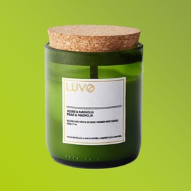 Pear & Magnolia Wooden Wick Scented Candle