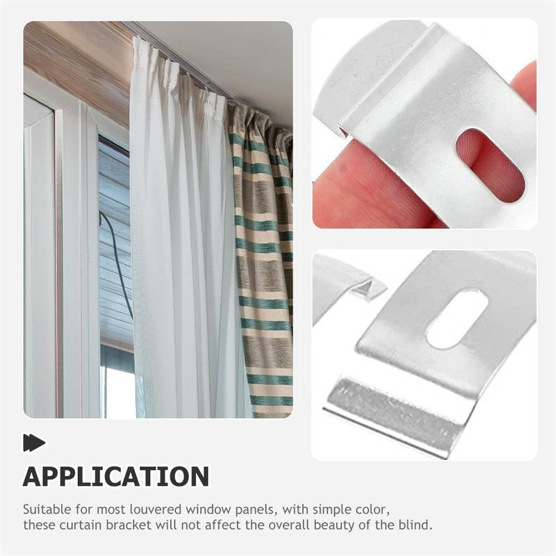 Angoily 10PCS Vertical Blind Clamps, Vertical Blind Top Fix Brackets,