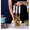 AQUAX Stainless Steel kitchenware seven Pieces Set (White Gold).Cooking Utensils
