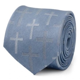 ALTR/EGO Blue Textured Cross Men's Tie