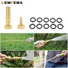 2 Pack Heavy-Duty Brass Adjustable Twist Hose Nozzle and 2