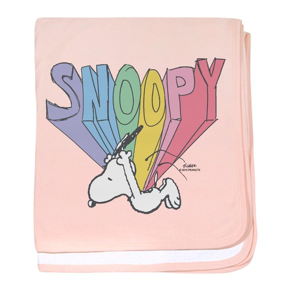 CafePress Snoopy Rainbow Baby Blanket, Super Soft Newborn Swaddle