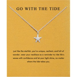 Baydurcan Starfish Necklace Beach Necklace for Women Summer Ocean Jewelry (Starfish)