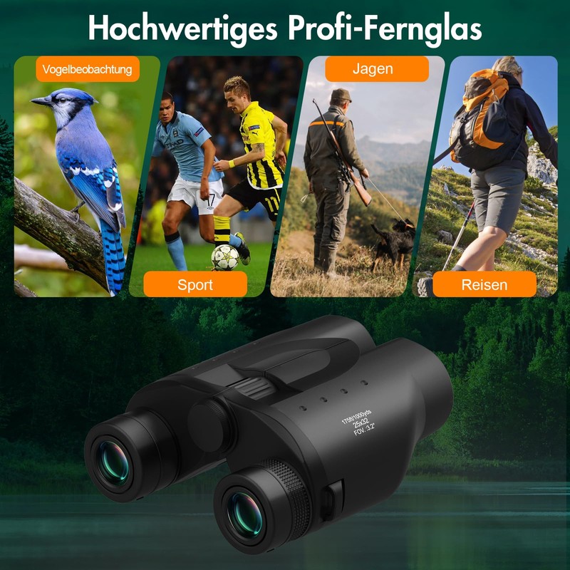 Deesoo 25 x 32 Small Binoculars for Adults Children -
