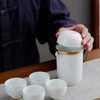 Portable Ceramic Tea Cup Set: Porcelain Teapot Set with Tea