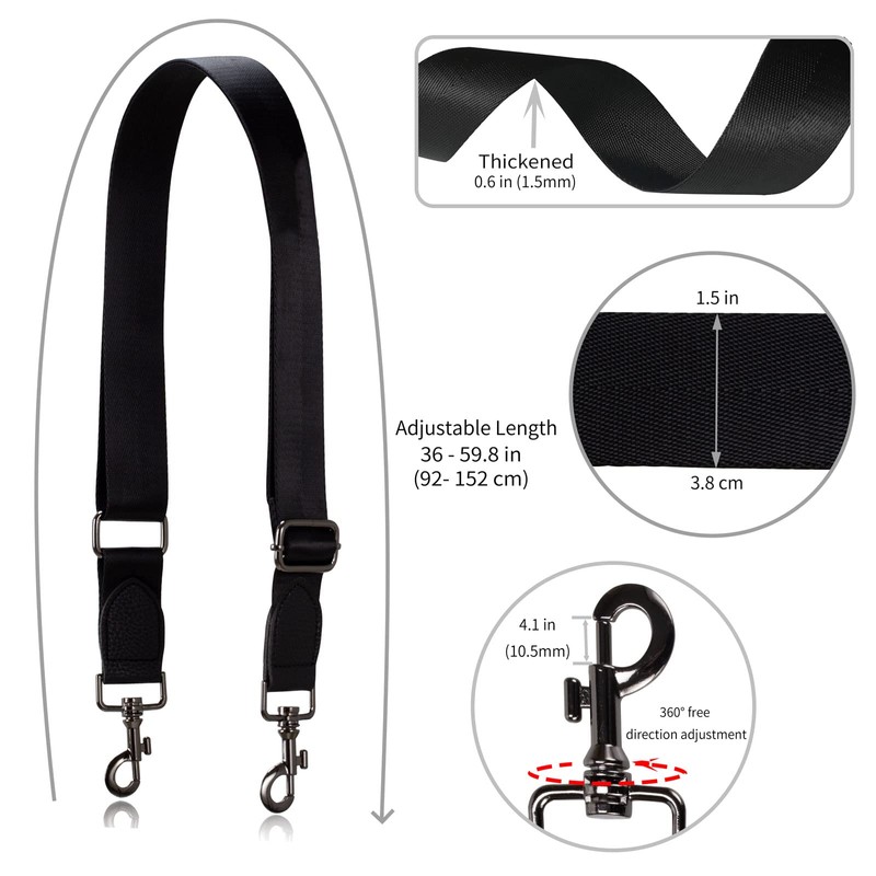 Allzedream Wide Replacement Strap for Purse Shoulder Bag Adjustable Leather