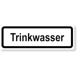 Drinking Water Sticker 15 x 5 cm (Weatherproof)