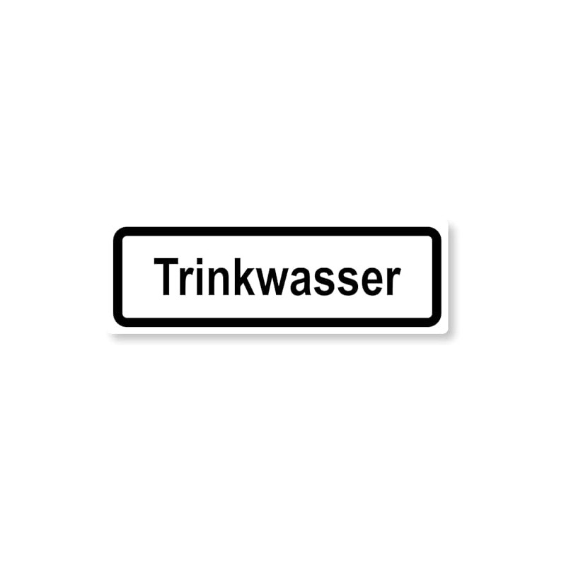 Drinking Water Sticker 15 x 5 cm (Weatherproof)