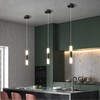 ZYBWL Modern Black Kitchen Island Light Fixture Dimmable LED Mini