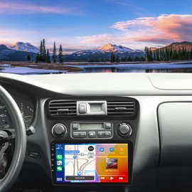 Android 14 Upgrade Car Stereo Radio for Honda Accord 6th 1998 1999 2000 2001 2002, 4+64G Wireless Carplay/Android Auto 9" IPS Touchs Sreen GPS Navi Radio Dash Kit WiFi Bluetooth/SWC/FM Reverse Camera