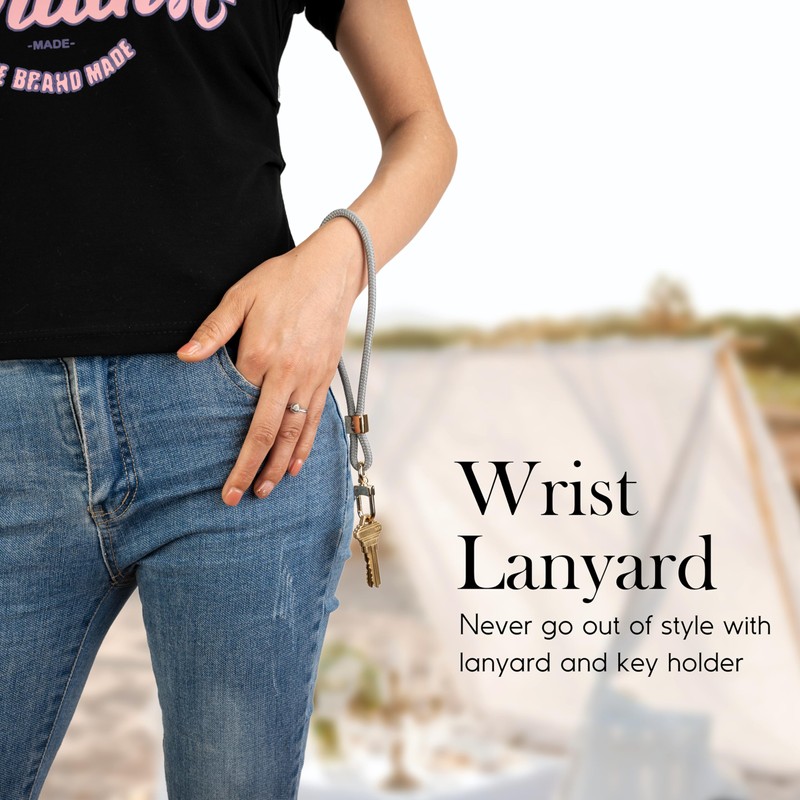 SENLLY Bracelet key chain short, original minimalist design lanyard for