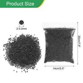 PATIKIL Foam Beads, 2.5-3mm Foam Balls, Mini Small Balls Polystyrene Beads for DIY Craft Supplies Wedding Party Decoration Art Homemade, Black