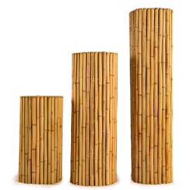 1.2m*1.8m Bamboo Fence Powder Coated Easily Assembled for Yard Privacy Screens Nursery Garden Gate Farm Nature Treatmentcolor: Light Yellow