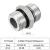 PATIKIL G1/2 x G1/2 Male Threaded Pipe Adapter Fitting Hex