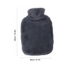 Plush Hot Water Bottle with Soft Plush Cover 2000ml Anti