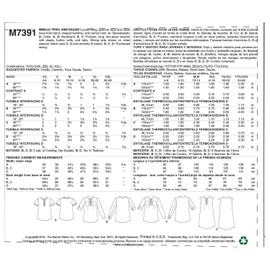 McCall's Patterns Misses' Laced or Split-Neck Tops and Dress