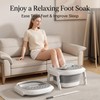 Collapsible Foot Bath Tub with Long Handle Foot Brush, Foldable