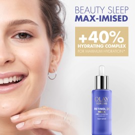 Olay Retinol 24 MAX Night Serum With 40% More Retinol Complex, Advanced Anti-Ageing Face Serum For Firmer Skin, Reduces Wrinkles, Fine Lines And Pigmentation, Olay's Strongest Retinoid Complex, 40 ml