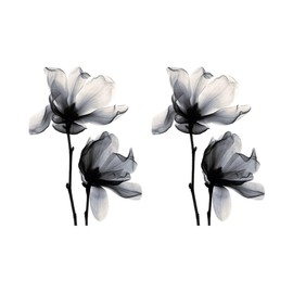 2 Sheets Temporary X-Ray Flower Tattoo Flowers Tattoo Temporary Tattoos KM205x2
