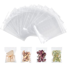 200 Pieces Clear PE Ziplock Bags 6x9cm Double Layer 8mm for Storage Waterproof Dustproof and Moisture Proof