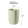 mingol Bathroom Trash Can, Plastic Rectangular Garbage Can with Trash