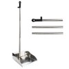 Metal Dustpan Long Handle Stainless Steel Dustpan,Heavy Duty Standing Dust