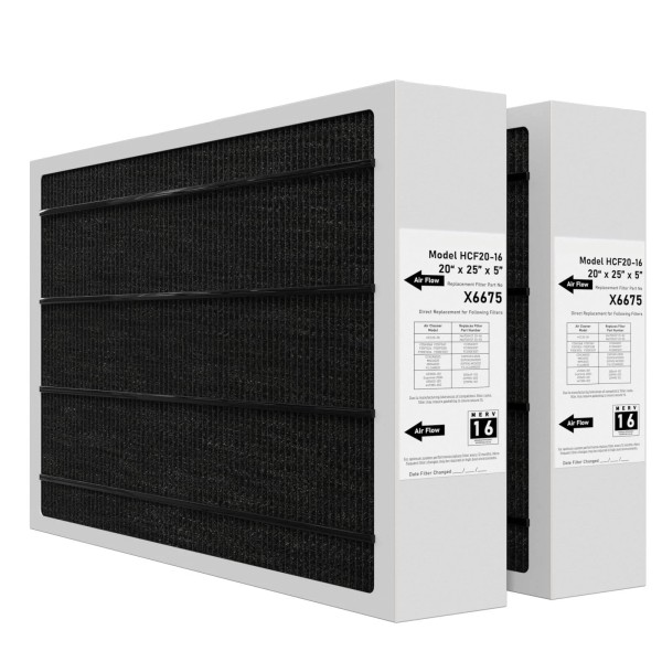 Pitymody X6675 Merv 16 Air Filter 20x25x5 Carbon Efficient Air