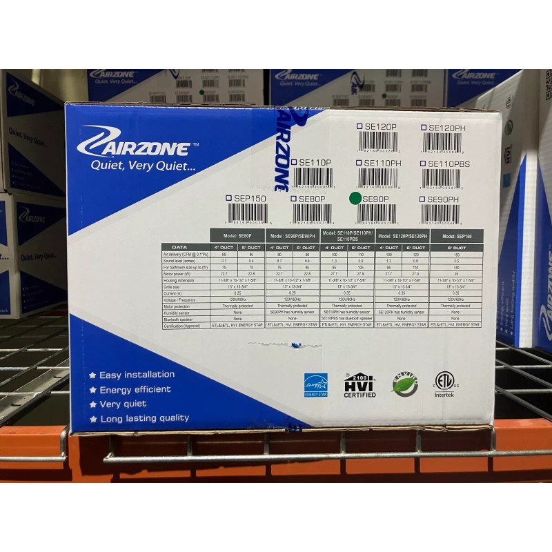 Airzone Ultra Silent, High Performance, Attractive Grille Design SE90P