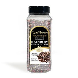 GranAroma Rainbow Peppercorn Medley, 1 lb, Pepper Grinder Refill, Versatile Spice Blend