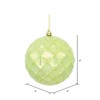 Vickerman 4.75" Celadon Shiny Diamond Bauble Christmas Ornament, Set of