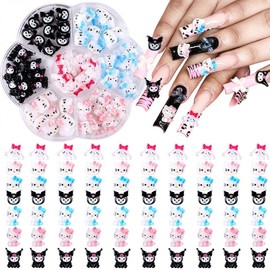 [Overseas] Kids Nail Art Cartoon Kt Cat Nail Art Accessories 70-Pack Box Foreign Trade Cross-Border San Kt-0 08 30ea