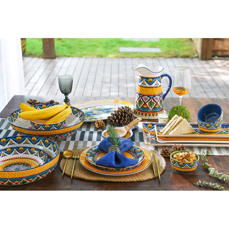 Bico Havana Salad Plates Set of 4, Ceramic, 8.75 inch,