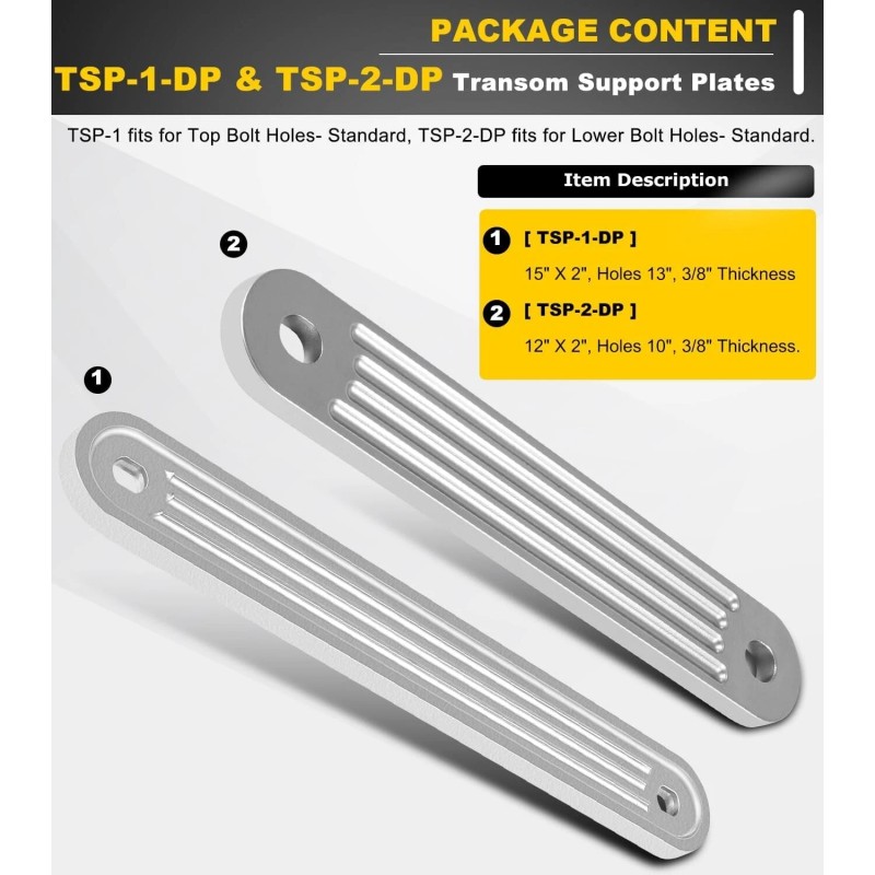 Camoo TSP-1 Marine Transom Support Plate & TSP-2DP Support Plate