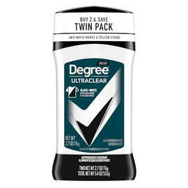 Degree Men Desodorante Antitranspirante UltraClear Black+White 2 Unidades Protección contra el Sudor y el Olor de 72 Horas Antitranspirante para Hombr