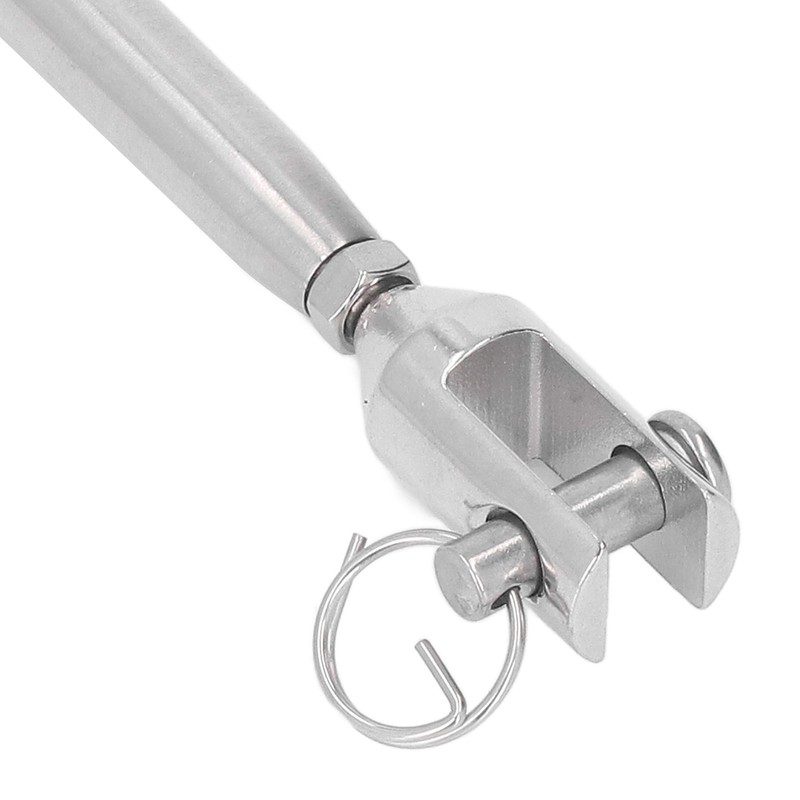 2PCS M8 Thread Stainless Steel Turnbuckle Wire Rope Tensioner Marine