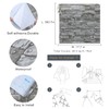Timeet 17.7" x 393" 3D Grey Stone Wallpaper Peel and