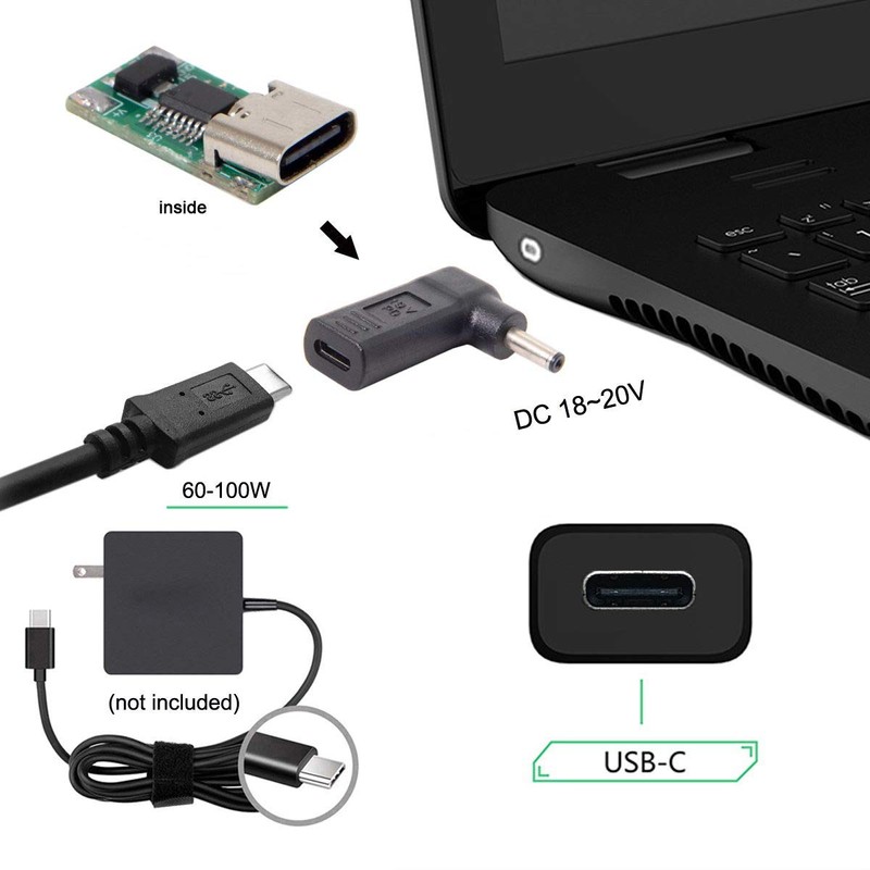 cablecc USB 3.1 Type C USB-C to DC 19V Adapter