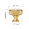 Ravinte 30 Pack Round Gold Knobs Knurled Single Hole Pulls